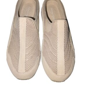 Easy Spirit Beige Mesh Comfort Mules